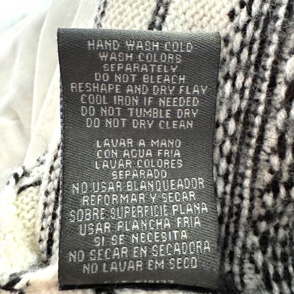 Just Taylor Women’s Sweater Dress White Black Striped Knit Lace Trim Size Large - Picture 10 of 10